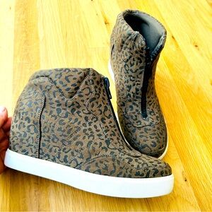 Coconuts By Matisse High Top Wedge Animal Print Sneakers